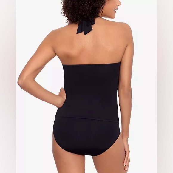 NWOT LAUREN RALPH LAUREN | Black Beach Club Molded Cup Halter Tankini Top 4 - Picture 2 of 6